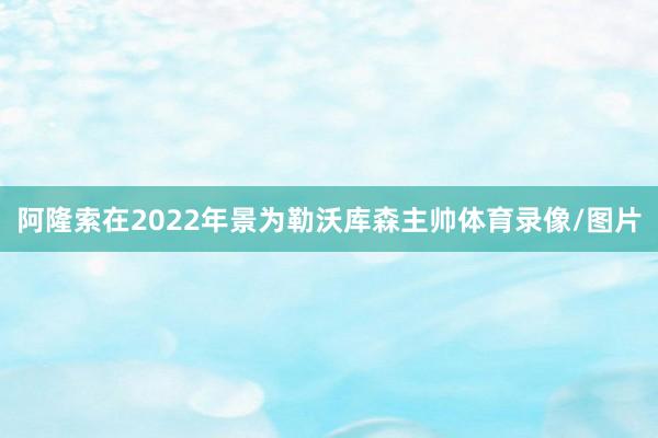 阿隆索在2022年景为勒沃库森主帅体育录像/图片