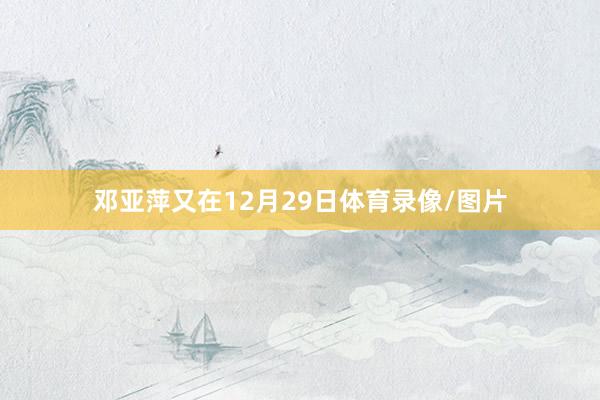 邓亚萍又在12月29日体育录像/图片