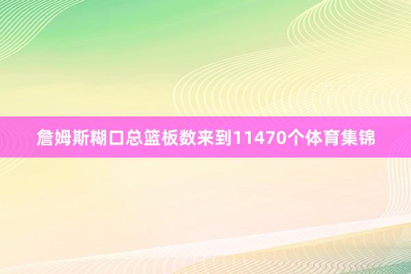 詹姆斯糊口总篮板数来到11470个体育集锦
