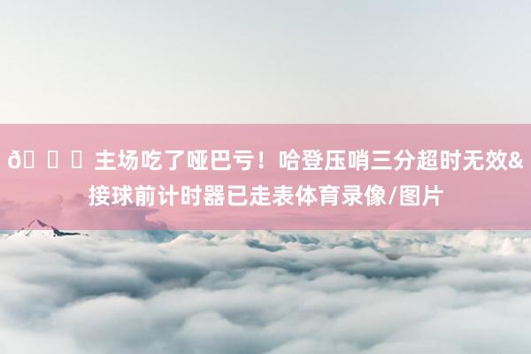 😓主场吃了哑巴亏！哈登压哨三分超时无效&接球前计时器已走表体育录像/图片