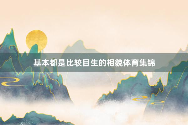 基本都是比较目生的相貌体育集锦