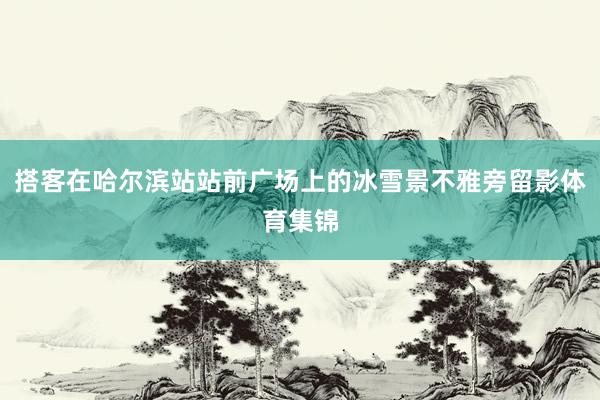 搭客在哈尔滨站站前广场上的冰雪景不雅旁留影体育集锦