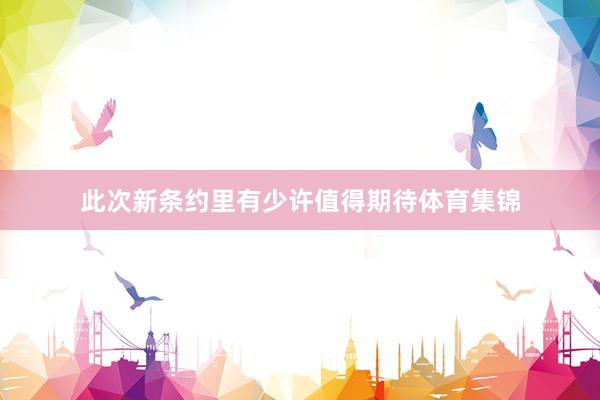 此次新条约里有少许值得期待体育集锦