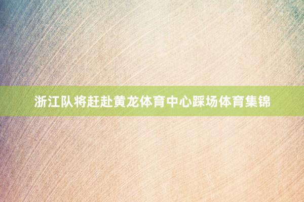 浙江队将赶赴黄龙体育中心踩场体育集锦