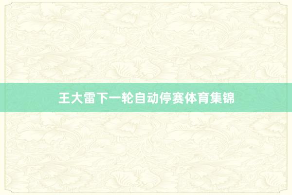 王大雷下一轮自动停赛体育集锦