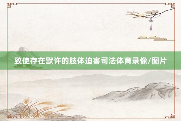 致使存在默许的肢体迫害司法体育录像/图片