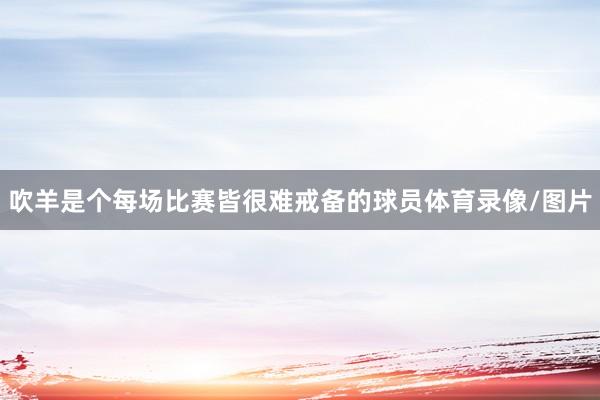 吹羊是个每场比赛皆很难戒备的球员体育录像/图片