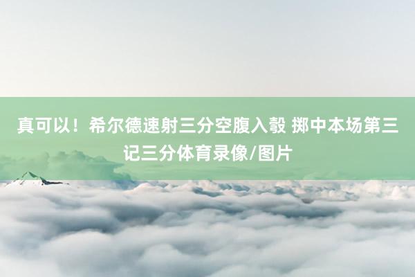 真可以！希尔德速射三分空腹入彀 掷中本场第三记三分体育录像/图片