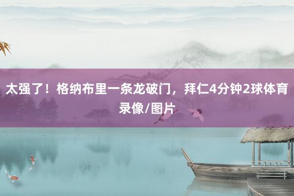 太强了！格纳布里一条龙破门，拜仁4分钟2球体育录像/图片