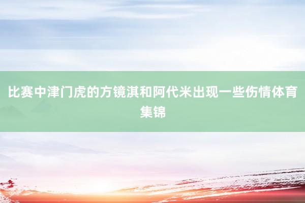 比赛中津门虎的方镜淇和阿代米出现一些伤情体育集锦