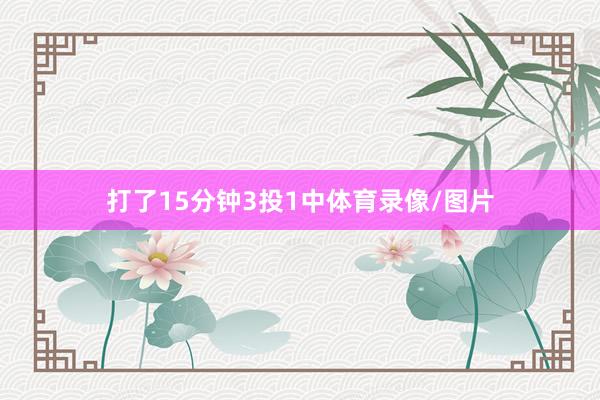 打了15分钟3投1中体育录像/图片
