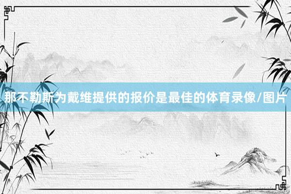 那不勒斯为戴维提供的报价是最佳的体育录像/图片