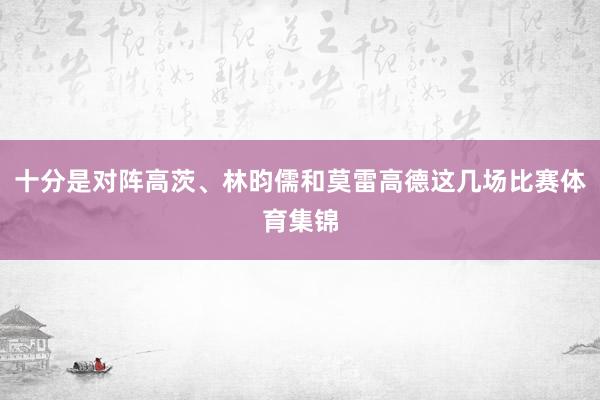 十分是对阵高茨、林昀儒和莫雷高德这几场比赛体育集锦