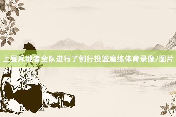 上昼斥地者全队进行了例行投篮磨练体育录像/图片