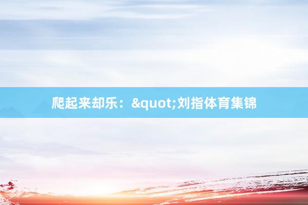 爬起来却乐："刘指体育集锦