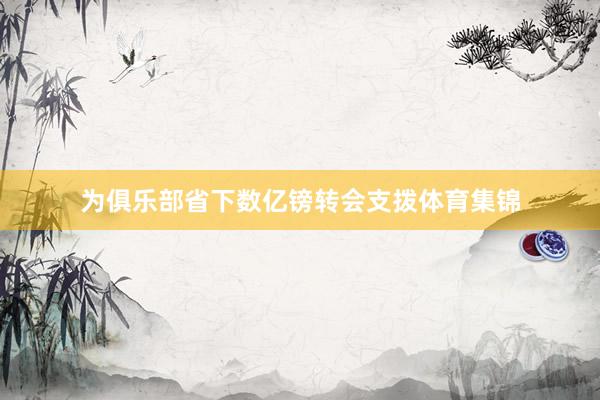 为俱乐部省下数亿镑转会支拨体育集锦
