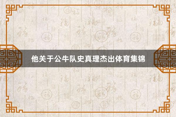 他关于公牛队史真理杰出体育集锦
