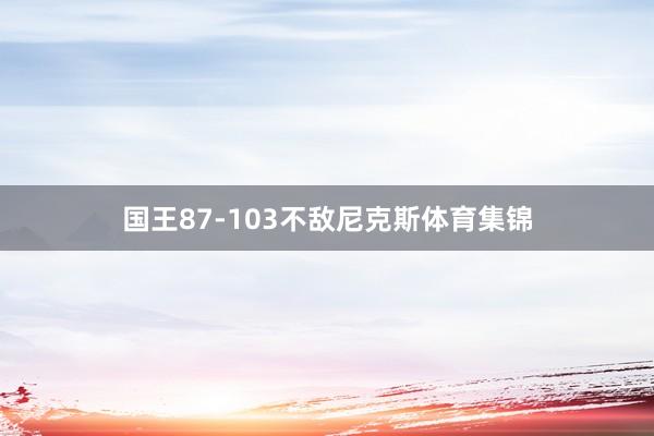国王87-103不敌尼克斯体育集锦