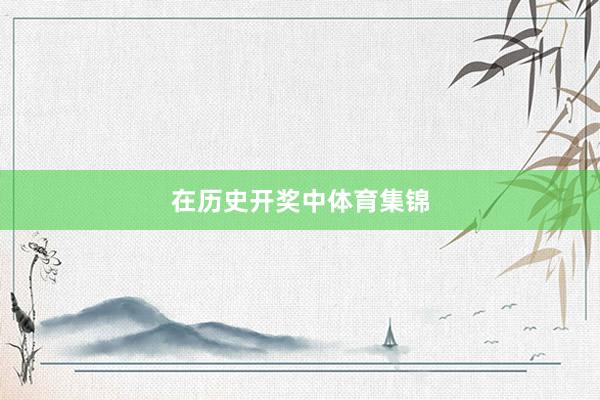 在历史开奖中体育集锦
