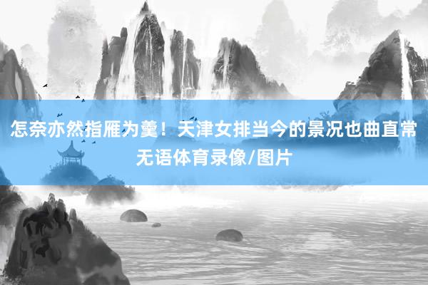 怎奈亦然指雁为羹！天津女排当今的景况也曲直常无语体育录像/图片