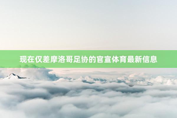 现在仅差摩洛哥足协的官宣体育最新信息