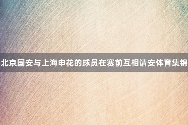 北京国安与上海申花的球员在赛前互相请安体育集锦