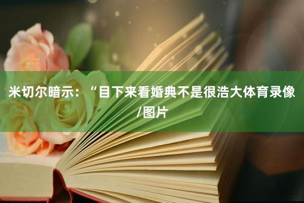 米切尔暗示：“目下来看婚典不是很浩大体育录像/图片
