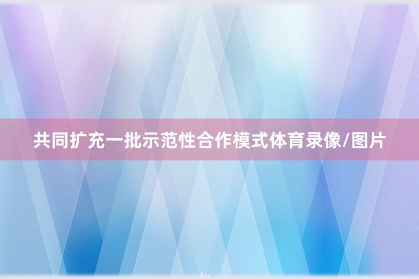 共同扩充一批示范性合作模式体育录像/图片