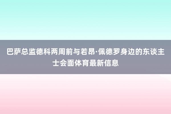 巴萨总监德科两周前与若昂·佩德罗身边的东谈主士会面体育最新信息