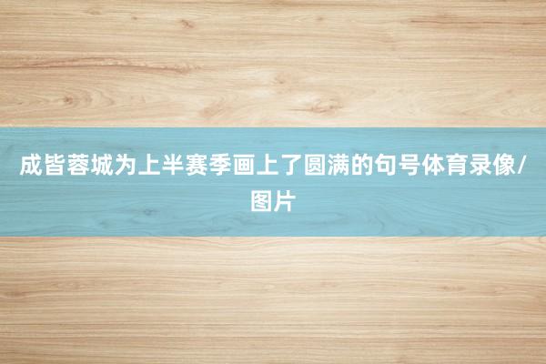 成皆蓉城为上半赛季画上了圆满的句号体育录像/图片
