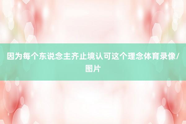 因为每个东说念主齐止境认可这个理念体育录像/图片